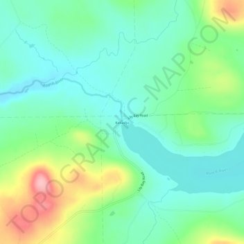 Kokadjo topographic map, elevation, terrain