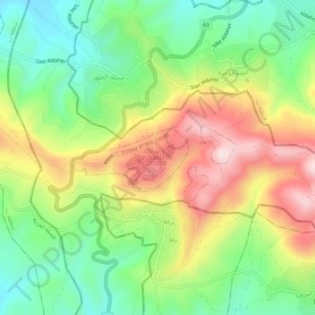 Homesh topographic map, elevation, terrain