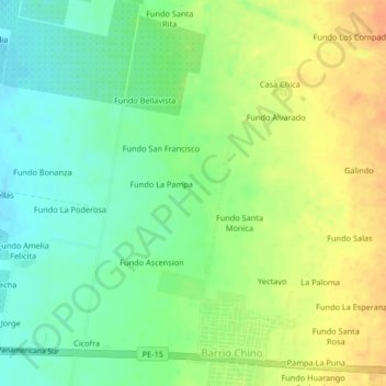Fundo Soriano topographic map, elevation, terrain