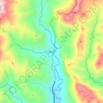 Tipakis topographic map, elevation, terrain