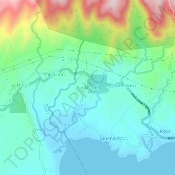 Panlayaan topographic map, elevation, terrain