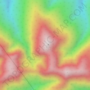 Mount Ragang topographic map, elevation, terrain