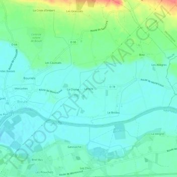 Lamole topographic map, elevation, terrain