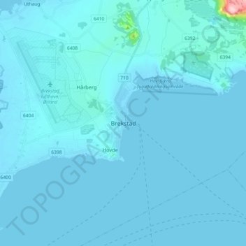 Brekstad topographic map, elevation, terrain