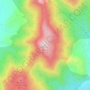 Monte Maria topographic map, elevation, terrain