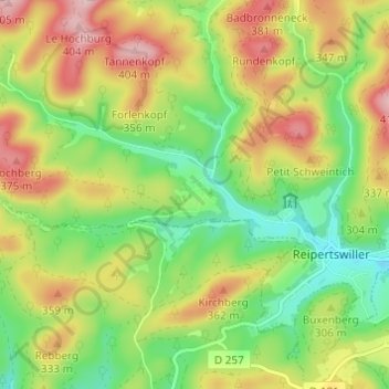 Wildenguth topographic map, elevation, terrain