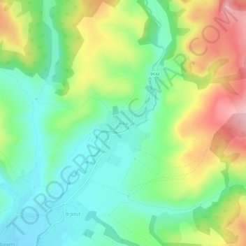 Filia topographic map, elevation, terrain
