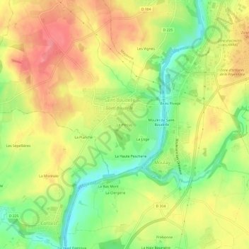 Le Plessis topographic map, elevation, terrain