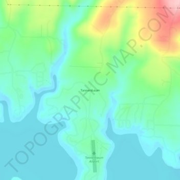 Tannenbaum topographic map, elevation, terrain