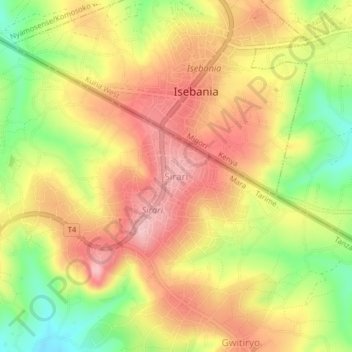 Sirari topographic map, elevation, terrain