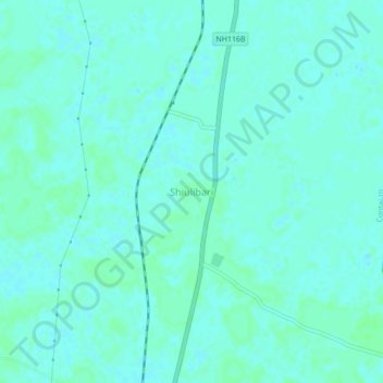 Shiulibari topographic map, elevation, terrain