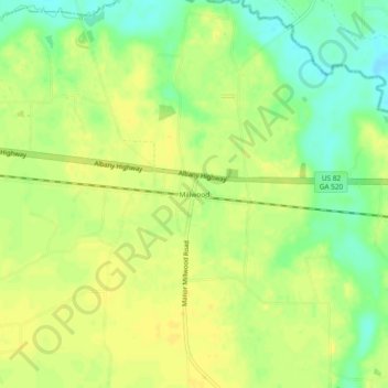 Millwood topographic map, elevation, terrain