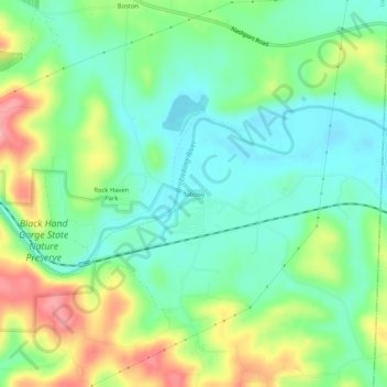 Toboso topographic map, elevation, terrain