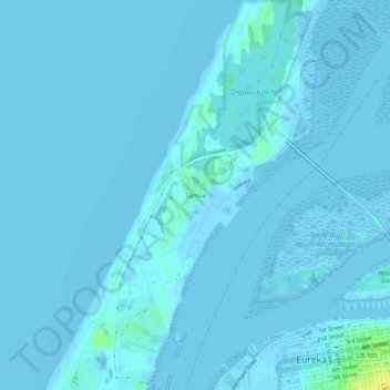Samoa topographic map, elevation, terrain