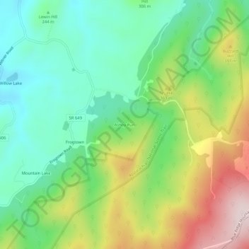 Ashby Run topographic map, elevation, terrain