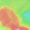 Yellowstone Caldera Supervolcano topographic map, elevation, terrain