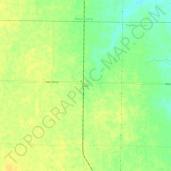 Bath topographic map, elevation, terrain
