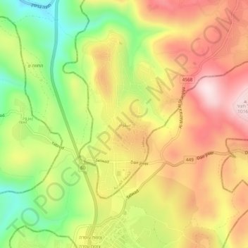 Silwad topographic map, elevation, terrain