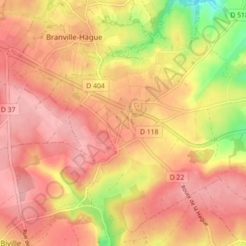 Hameau Lucas topographic map, elevation, terrain
