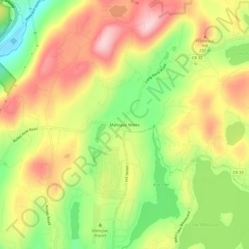 Mahopac Mines topographic map, elevation, terrain