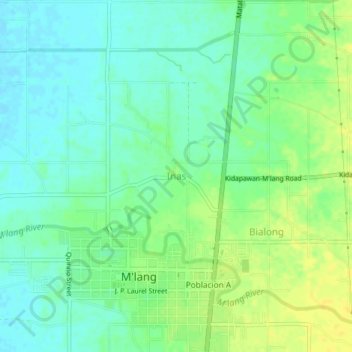 Inas topographic map, elevation, terrain