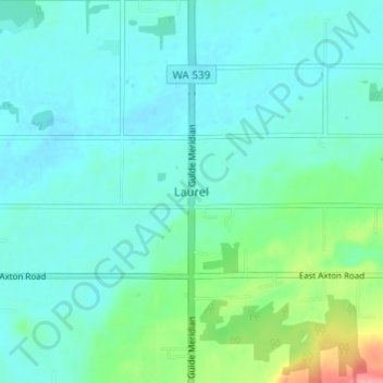 Laurel topographic map, elevation, terrain