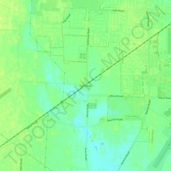 Galloway topographic map, elevation, terrain