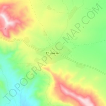 Chinaksen topographic map, elevation, terrain