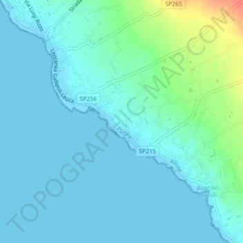 Capilungo topographic map, elevation, terrain