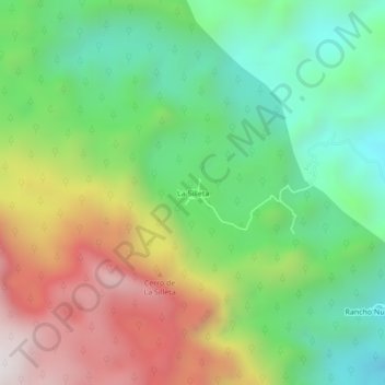 La Silleta topographic map, elevation, terrain