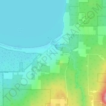 Cornucopia topographic map, elevation, terrain