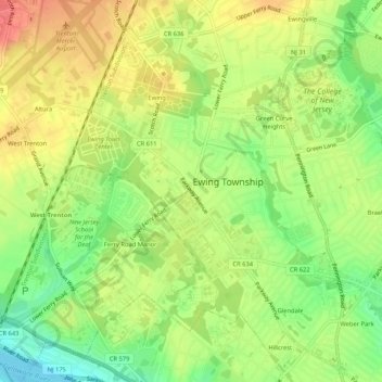 Fernwood topographic map, elevation, terrain