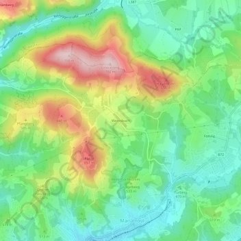 Wenisbuch topographic map, elevation, terrain