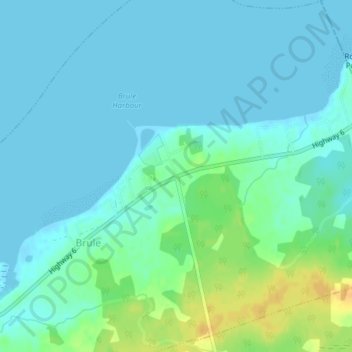 Brule Corner topographic map, elevation, terrain