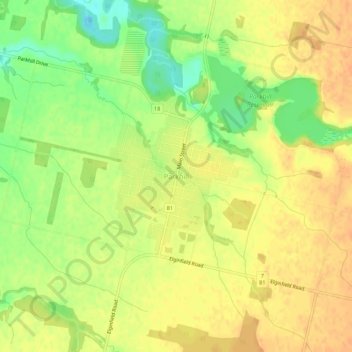 Parkhill topographic map, elevation, terrain