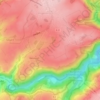Auf der Höhe topographic map, elevation, terrain