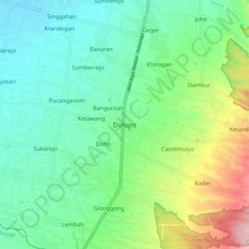 Dolopo topographic map, elevation, terrain