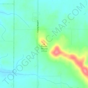 Saddle Mound topographic map, elevation, terrain