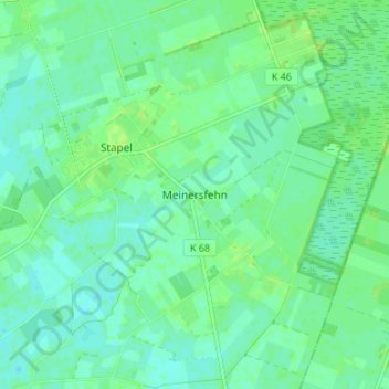 Meinersfehn topographic map, elevation, terrain