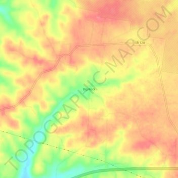 Big Rock topographic map, elevation, terrain