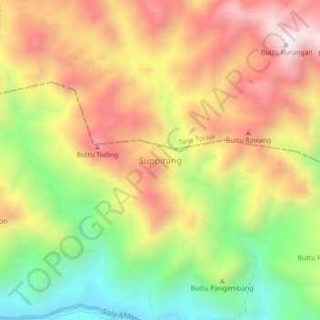 Suppirang topographic map, elevation, terrain