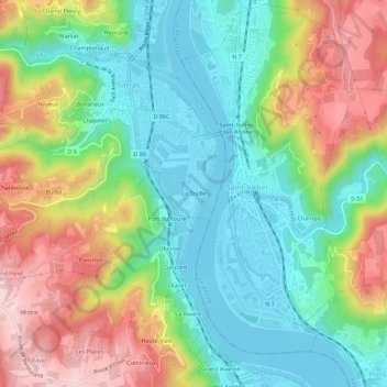 La Traille topographic map, elevation, terrain