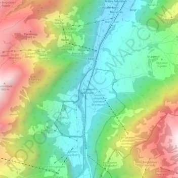 Grafenort topographic map, elevation, terrain
