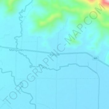 Boniao topographic map, elevation, terrain