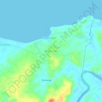 Malunhao topographic map, elevation, terrain