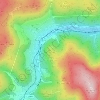 Kammerberg topographic map, elevation, terrain