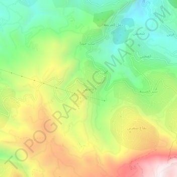Aassoun topographic map, elevation, terrain