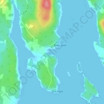 Boom Cove topographic map, elevation, terrain