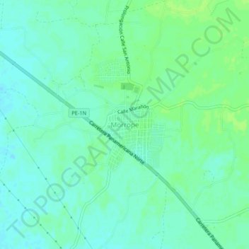 Morrope topographic map, elevation, terrain