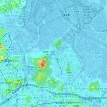 Tai Tseng Wai topographic map, elevation, terrain